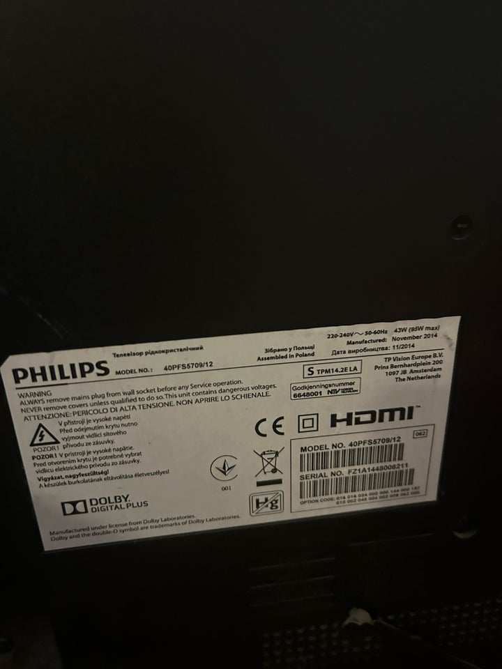 LED, Philips, 40PFS5709/12