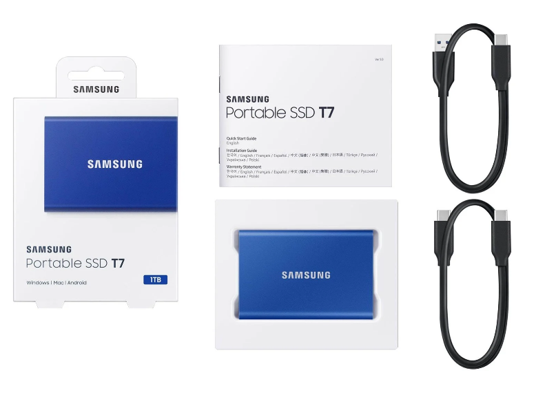 Samsung Portable SSD T7, 1000 GB,