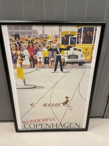 Plakat med ramme motiv: København