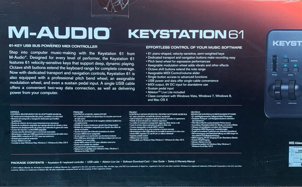 Keyboard, M-Audio Keystation 61