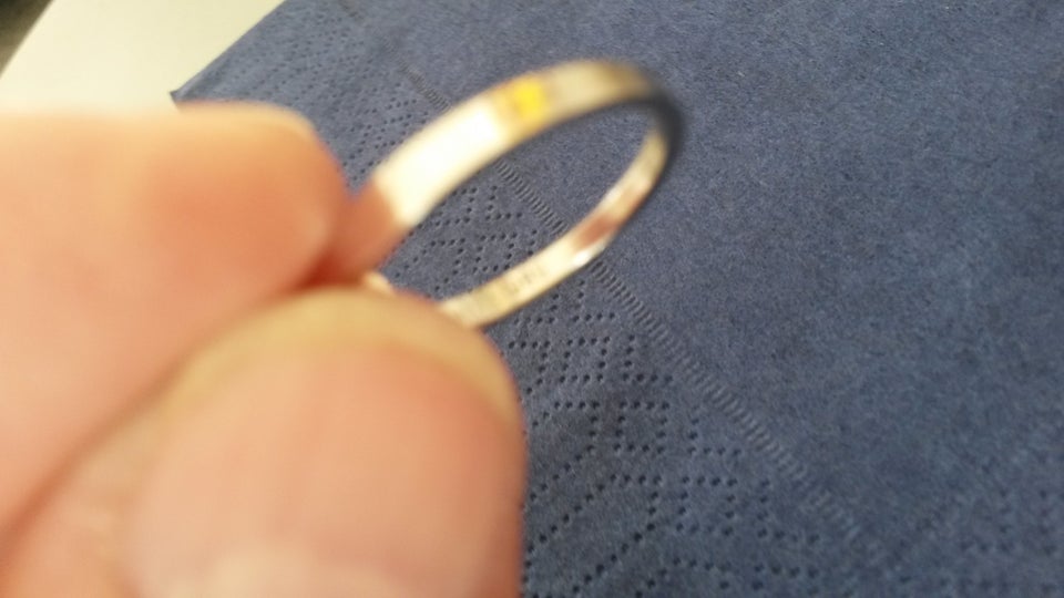 Fingerring hvidguld 14 kt med