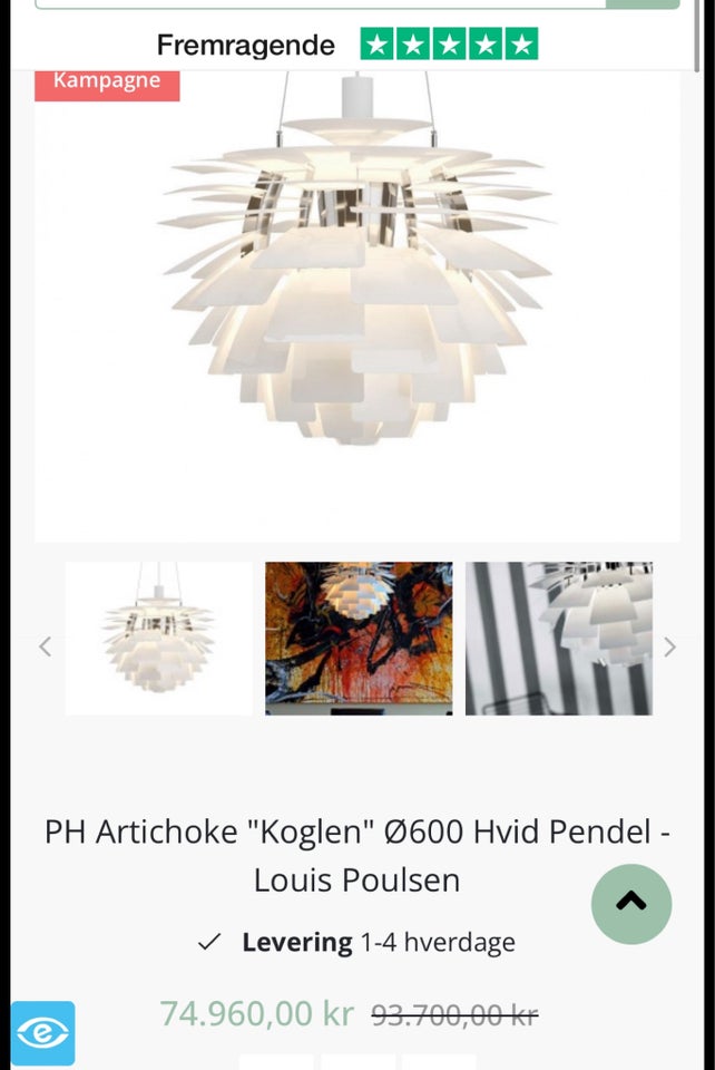 PH PH Artichoke Pendel Ø600 hvid