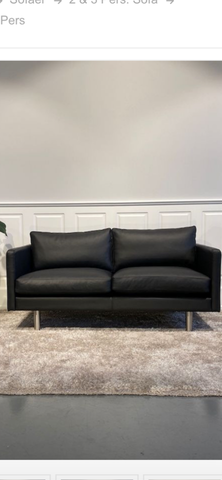 Sofa, læder, 3 pers.