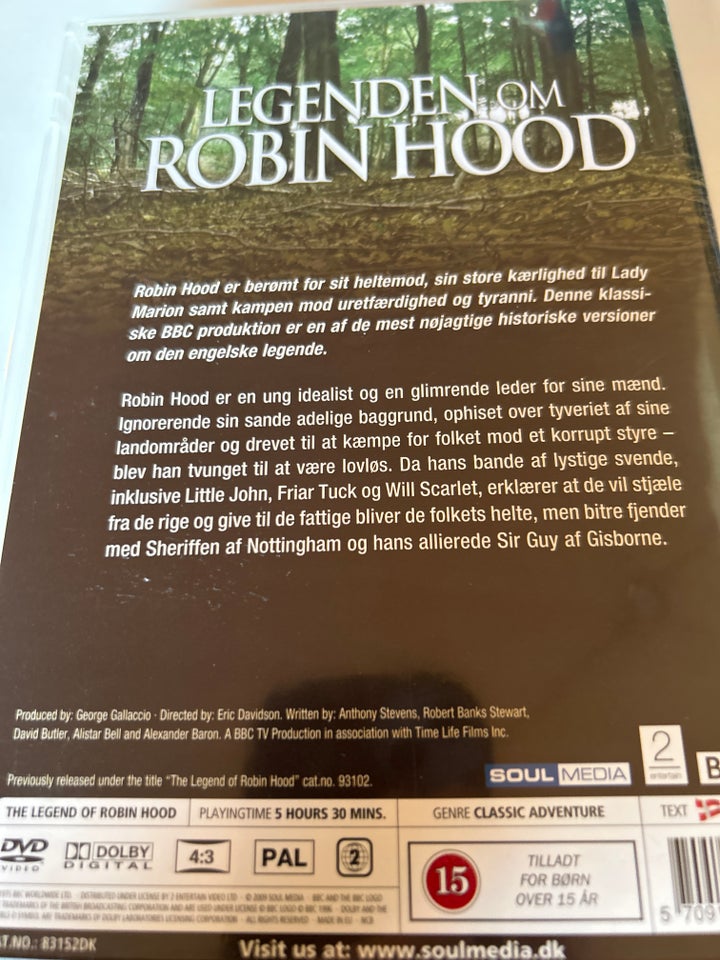 Legenden om Robin Hood  DVD