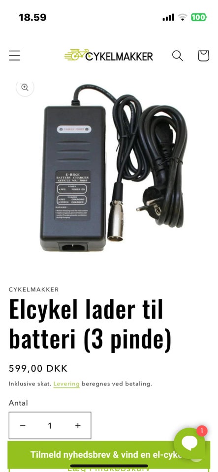 Elcykel-udstyr, El cykel lader til