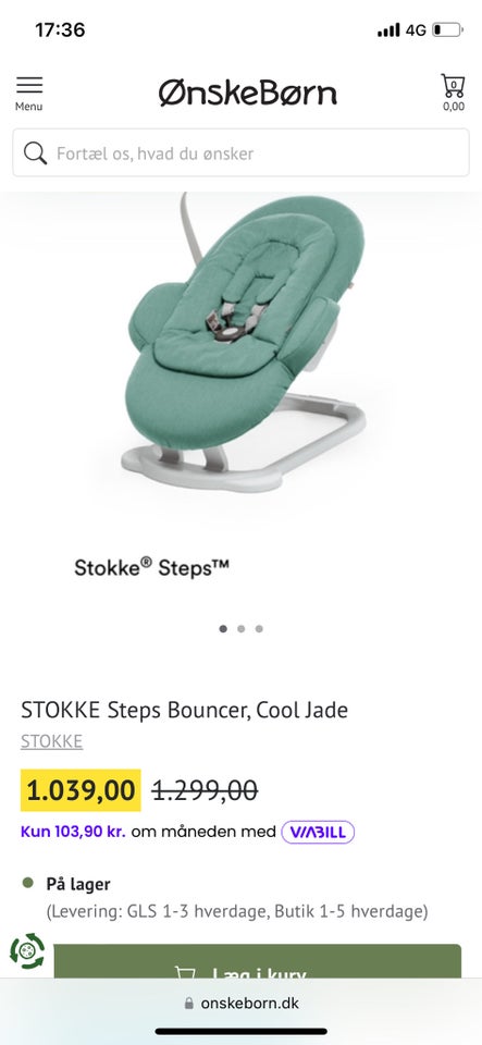 Vippestol, Bouncer, Stokke