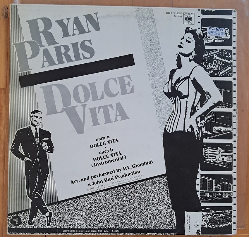 Maxi-single 12", Ryan Paris, Dolce