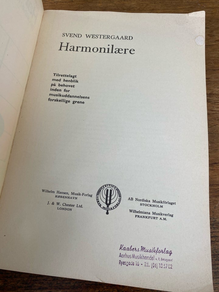 Harmonilære - teksthefte, Svend