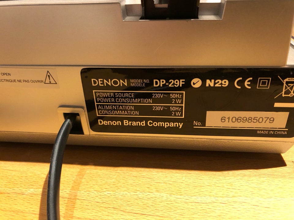 Pladespiller, Denon, DP-29F