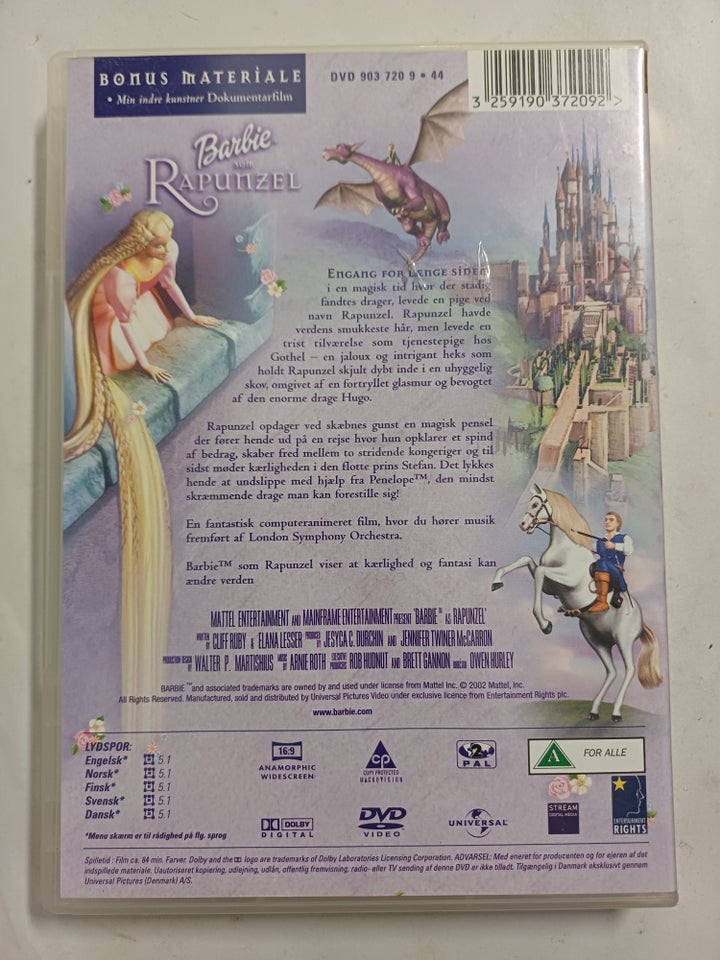 Barbie Som Rapunzel, DVD,