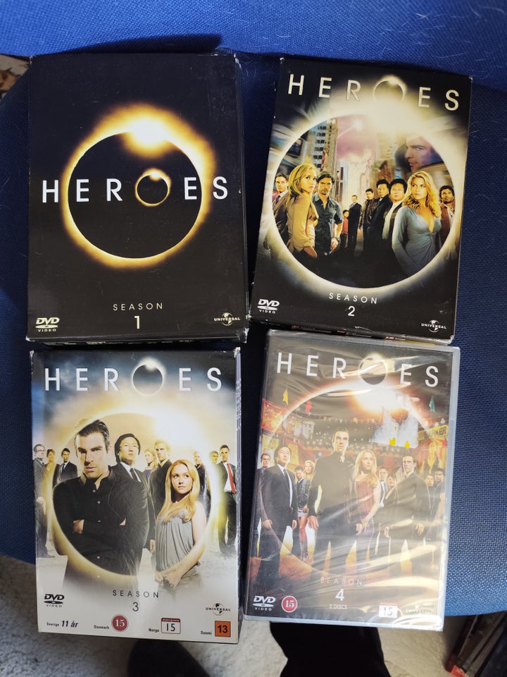 Heroes sæs 1-2-3-4, DVD, TV-serier