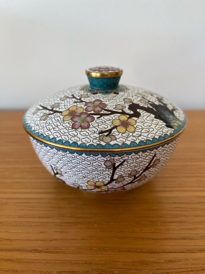 Emalje Krukke med låg Cloisonne