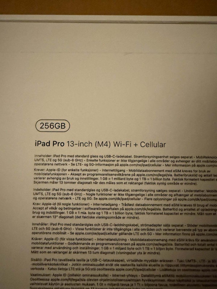 iPad Pro, 256 GB, sort