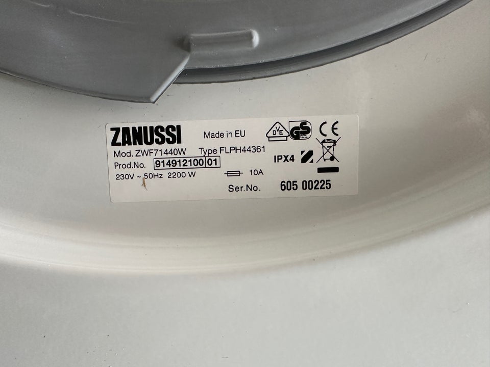 Zanussi vaskemaskine Lindo 100