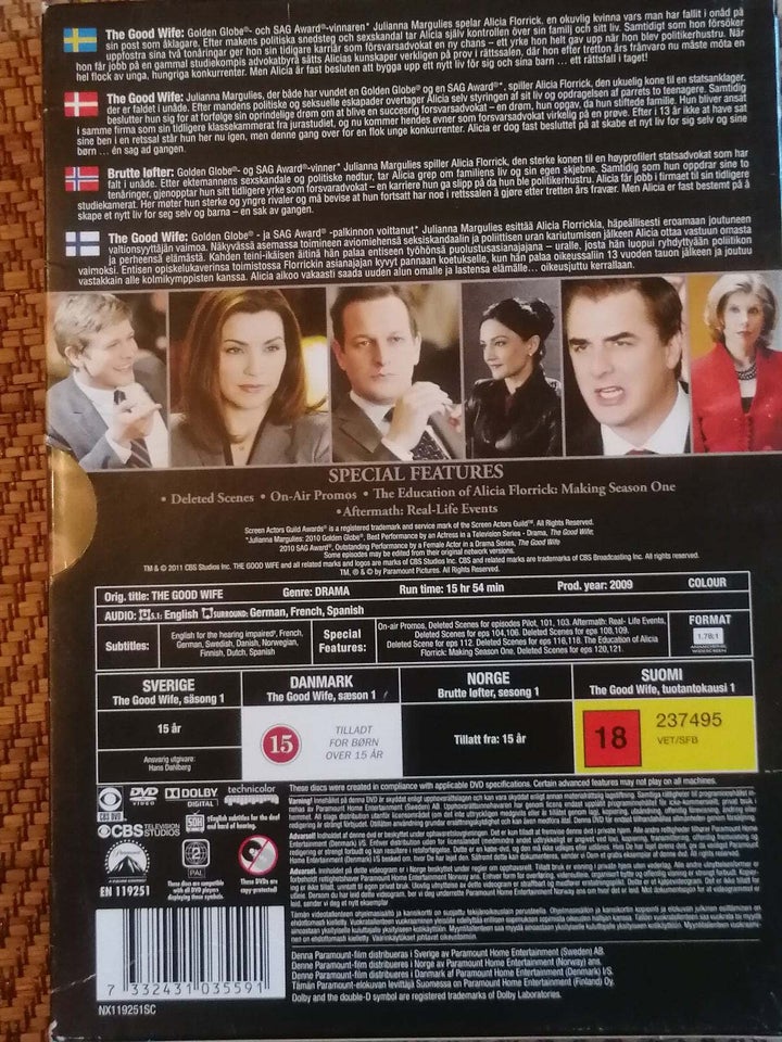 The Good Wife, DVD, TV-serier