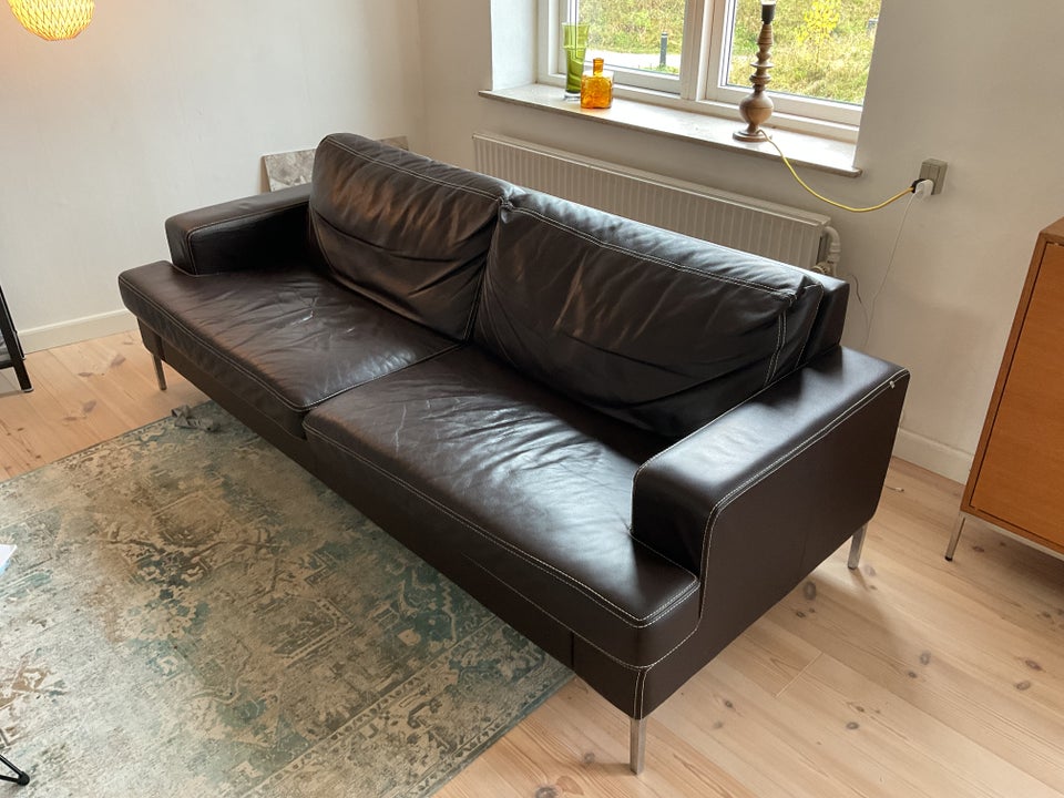 Sofa, læder, 3 pers.