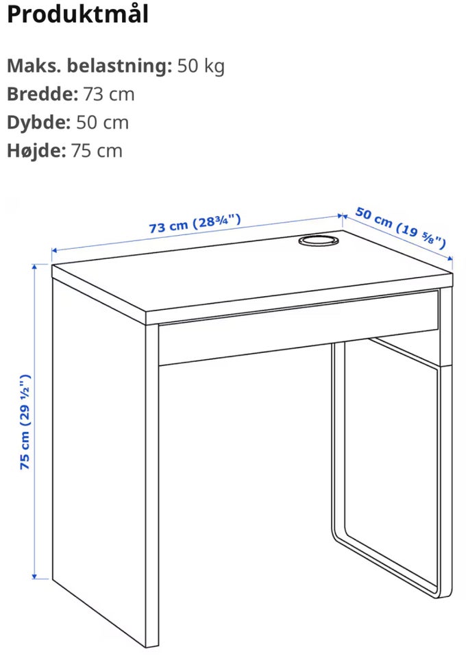 Skrivebord Ikea Micke