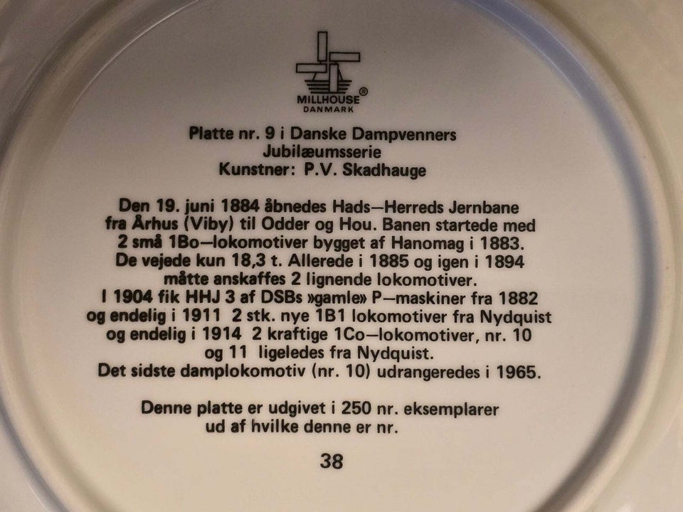 Platte HHJ 1884-1984