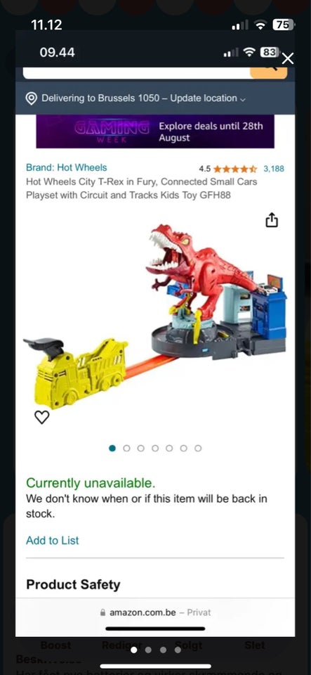 Andet legetøj, Hot wheels t-rex