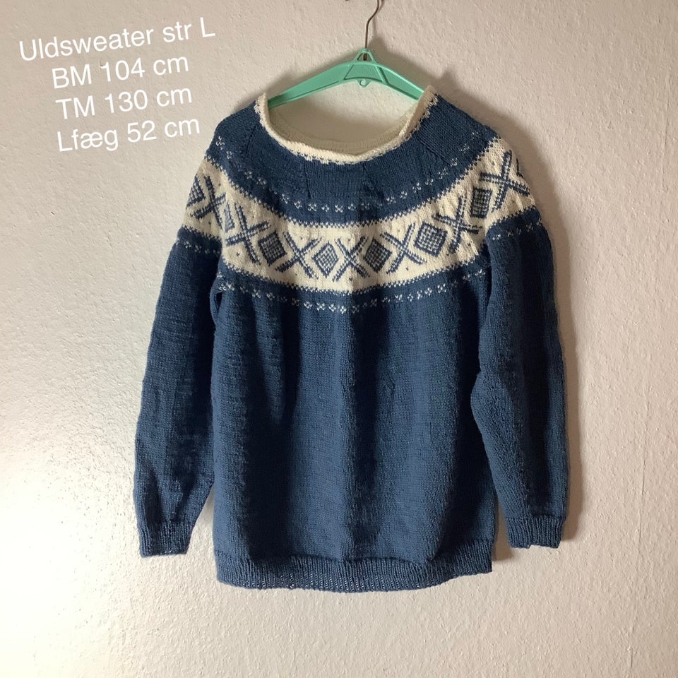 Sweater, Hjemmestrikket, str. L