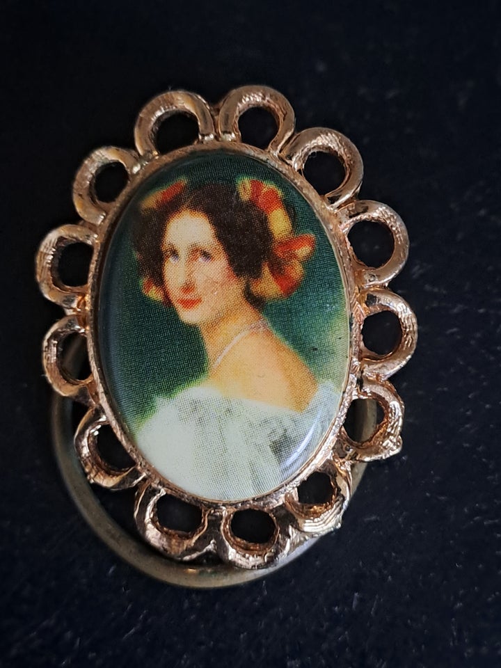 Broche, forgyldt, Vintage