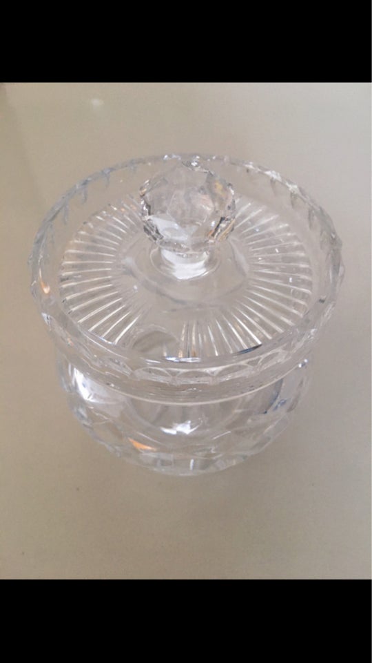 Glas Krukke med låg i krystalglas 