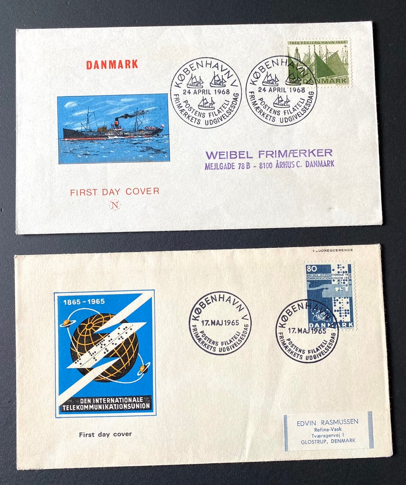 Danmark, stemplet, FDC