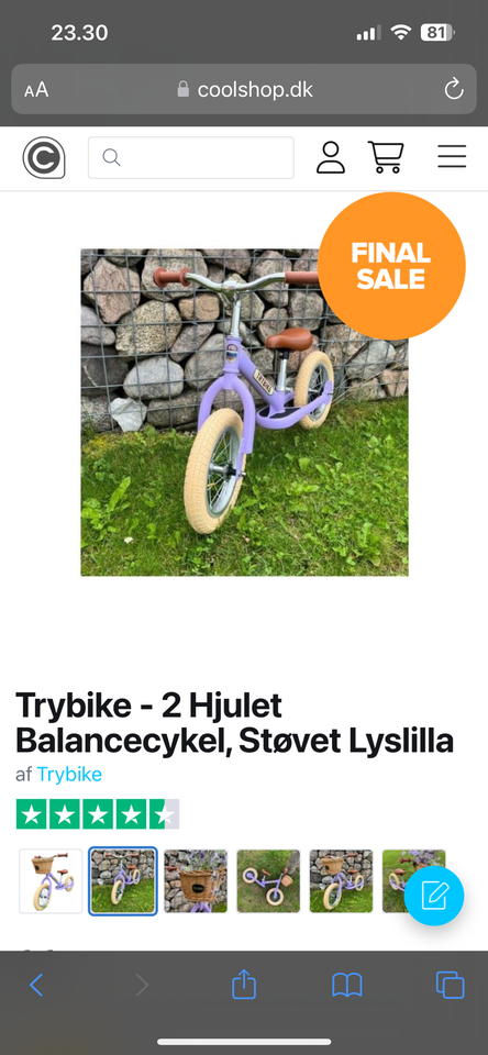 Unisex børnecykel løbecykel