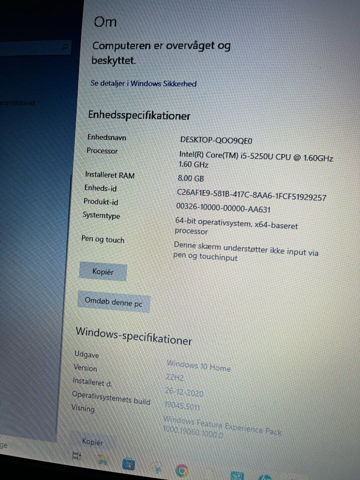 Dell DESKTOP-QOO9QE0, i5-5250U