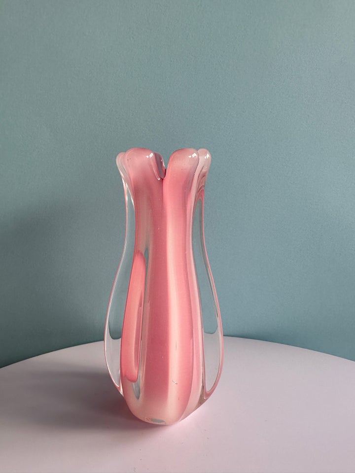 Vase Vintage lyserød Murano