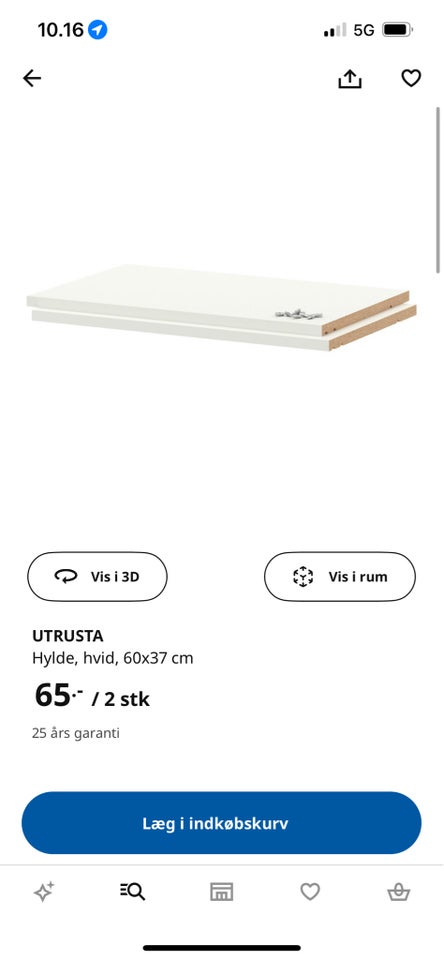 Tilbehør til skabe, Ikea utrusta,