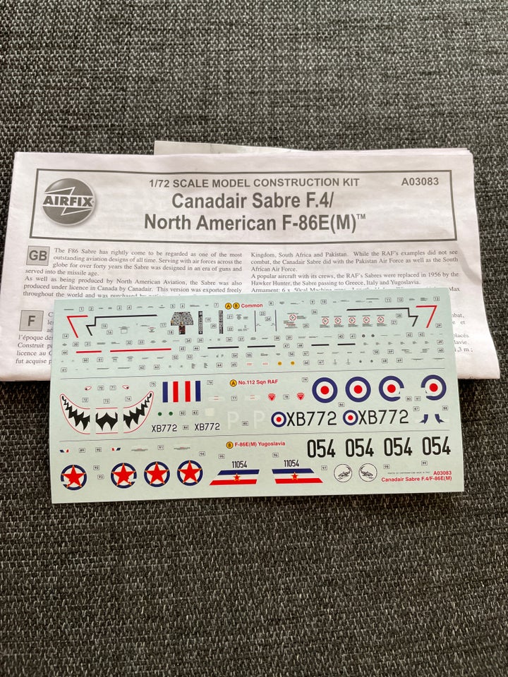 Byggesæt Airfix Canadair Sabre