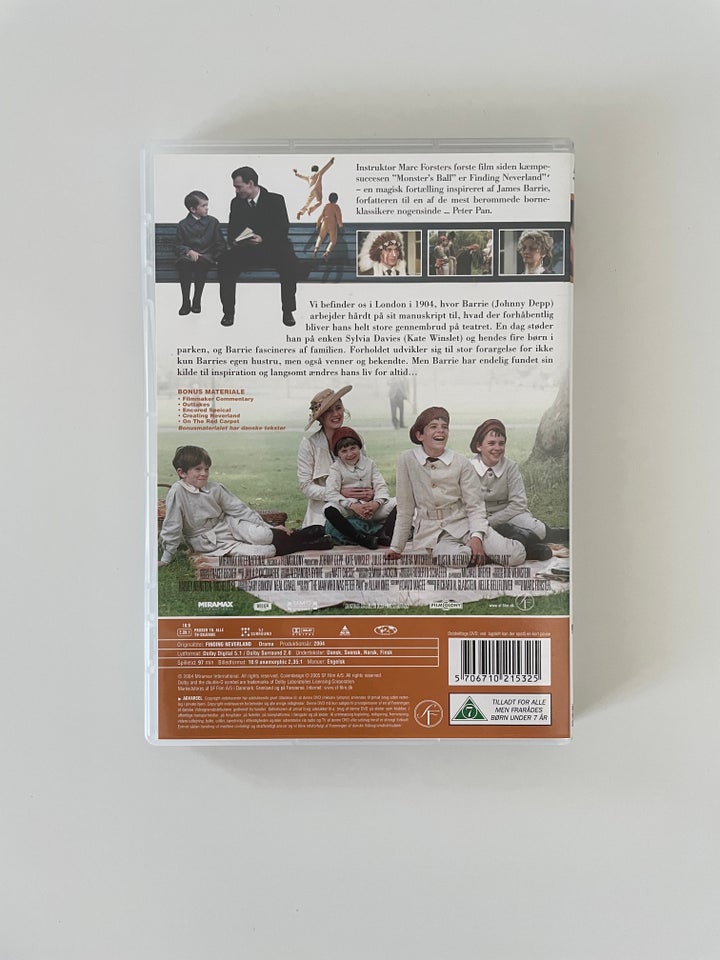 Finding Neverland, DVD, eventyr