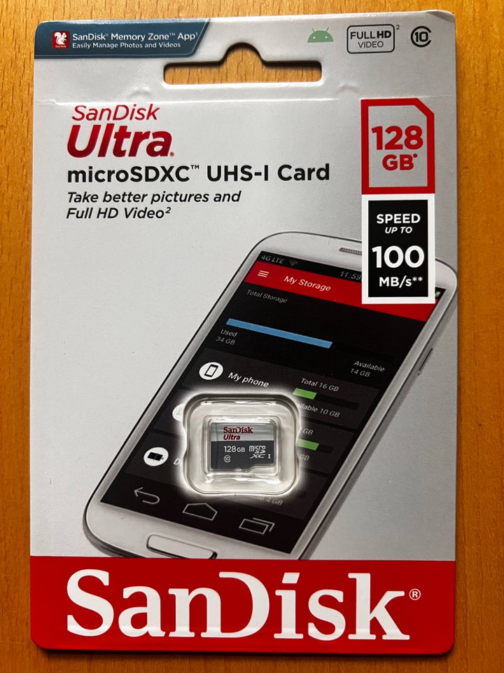 MicroSDXC, SanDisk, 128 GB