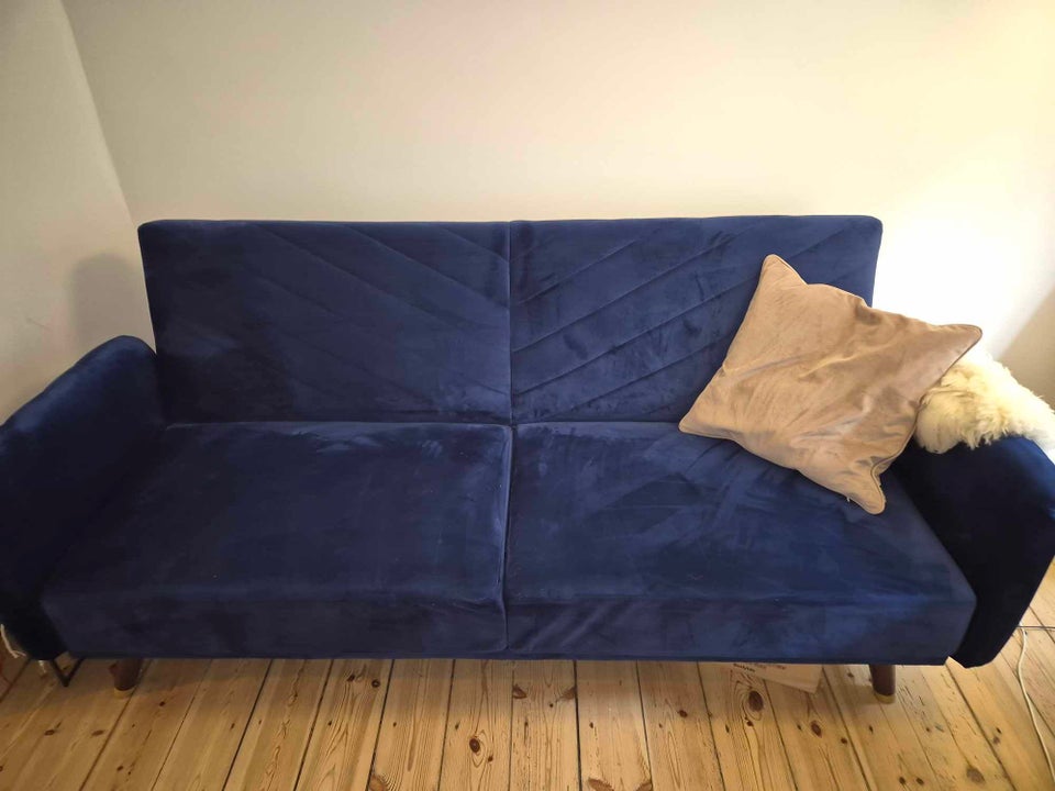 NAVY BLÅ VELOUR SOVESOFA