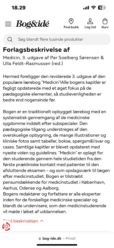 Studiebog “Medicin” 3. udgave,