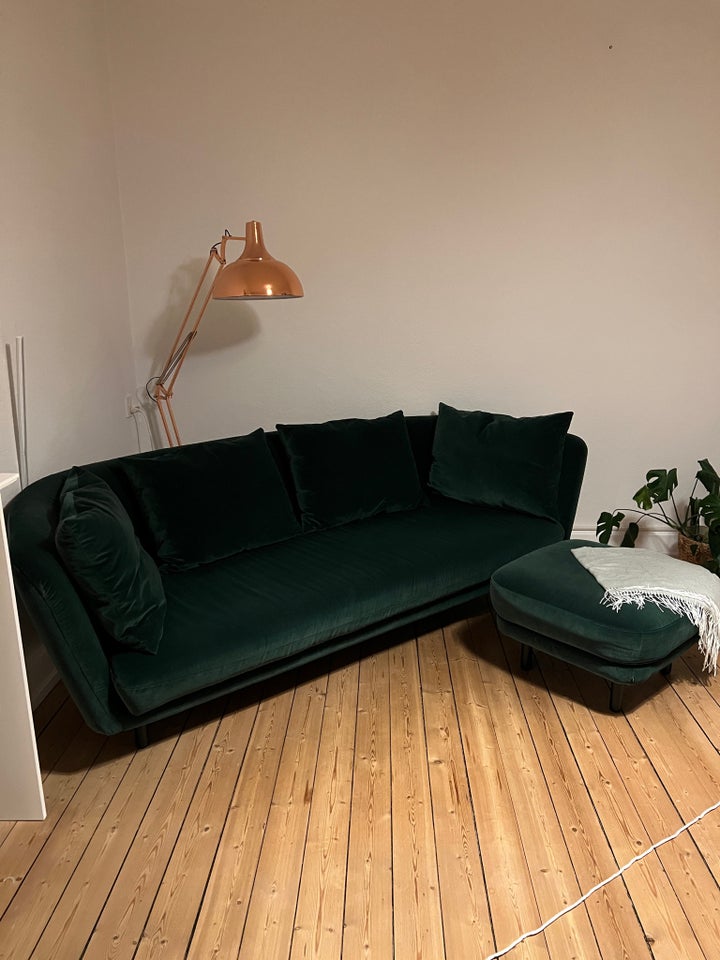 Sofa, velour, 3 pers.