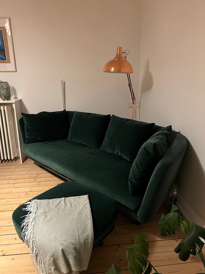 Sofa, velour, 3 pers.