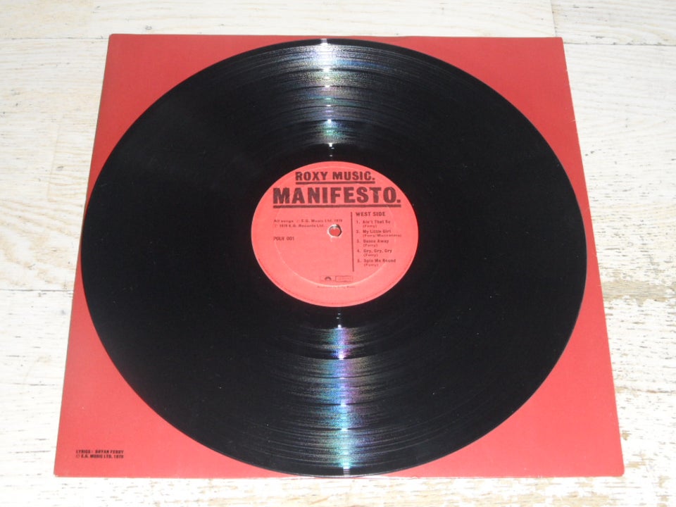 LP, ROXY MUSIC, MANIFESTO