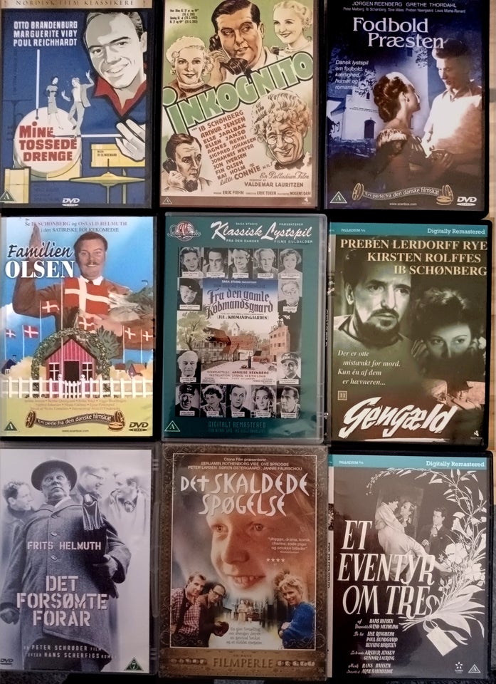 Danske DVD film 30 kr stk (4 for