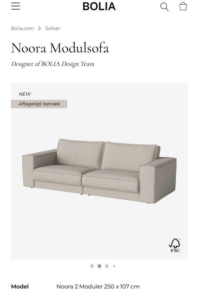 Sofa, stof, Noora fra Bolia -Modul