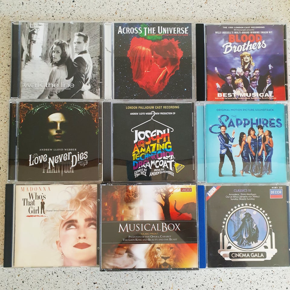 Musical og soundtracks: CD pakke