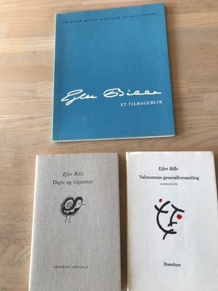 Ejler Bille., 3 kunstbøger, emne: