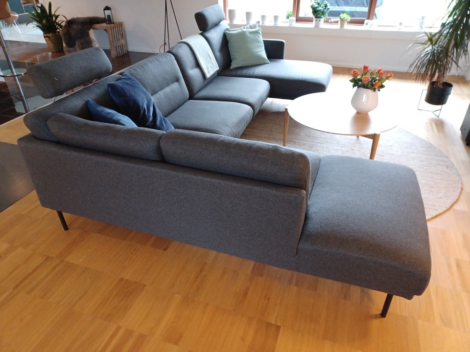 U-sofa, stof, 6 pers.