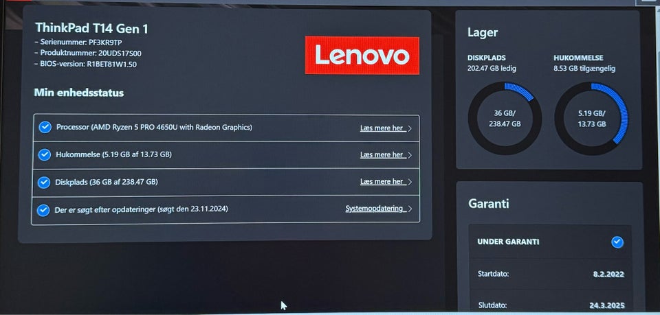 Lenovo Thinkpad T14, 2.1-4.0 GHz,