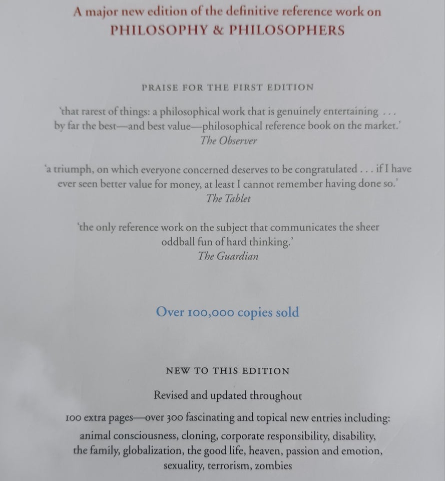 The Oxford Companion to Philosophy