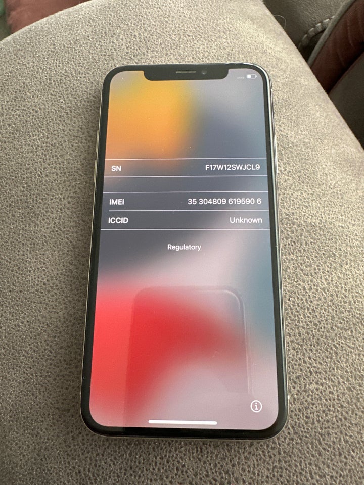 iPhone X, 256 GB, hvid