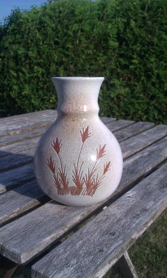 Keramik Vase rødler/hvidlig