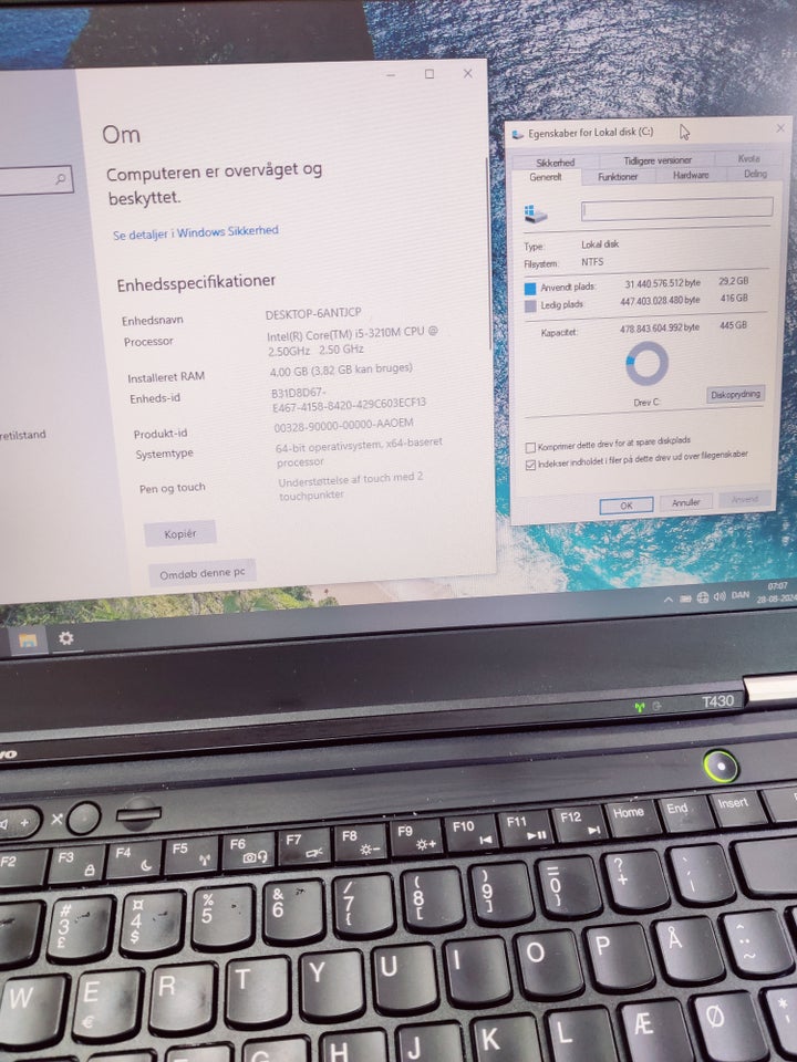 Lenovo T430, 4 GB ram, 500 GB