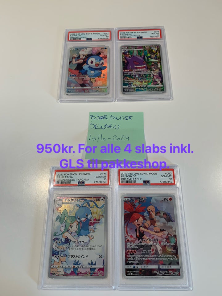 Samlekort, Pokemon Kort PSA10 Slab